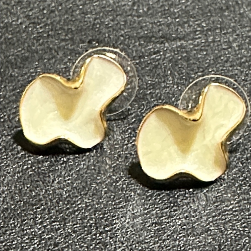 34.  NEW Irregular Statement Enamel Goldtone Stud Earrings